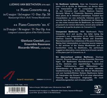 CD Ludwig van Beethoven: Piano Concertos Nos. 4 Op. 58 & 6 Op. 61a