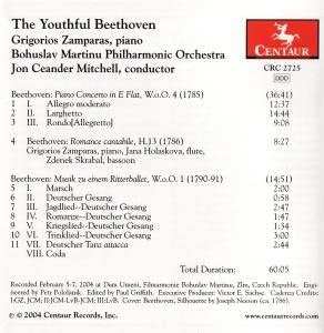 CD Ludwig van Beethoven: The Youthful Beethoven: Piano Concerto In E Flat, W.o.O 4; Romance Cantabile, H.13; Musik Zu Einem Ritterballet, W.o.O 1 
