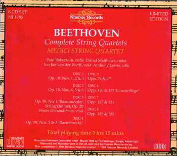 8CD/Dobozkészlet Ludwig van Beethoven: Beethoven - Complete String Quartets