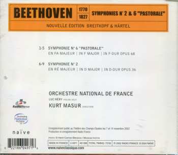 CD Ludwig van Beethoven: Symphonie N° 2 & 6