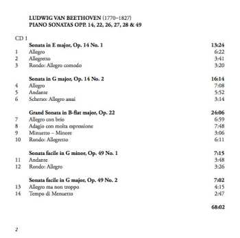 2CD Ludwig van Beethoven: Piano Sonatas Opp. 14, 22, 26, 27, 28 & 49