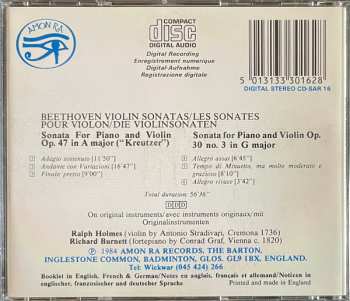 CD Ludwig van Beethoven: Violin Sonatas : Op. 47 in A (Kreutzer), Op. 30 No. 3 in G