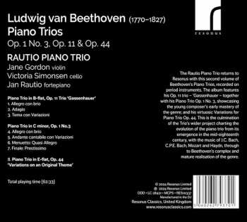 CD Ludwig van Beethoven: Piano Trios, Op. 1 No. 3, Op. 11 & Op. 44