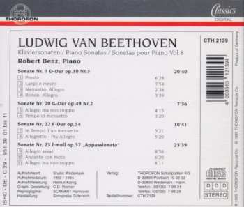 CD Ludwig van Beethoven: Klaviersonaten - Vol. 8: Nr. 7 D-Dur Op. 10,3 / Nr. 20 G-Dur Op. 49,2 / Nr. 22 F-Dur Op. 54 / Nr. 23 F-moll Op. 57 Appassionata