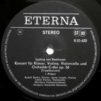 LP Ludwig van Beethoven: Konzert Für Klavier, Violine, Violoncello Und Orchester C-dur Op. 56
