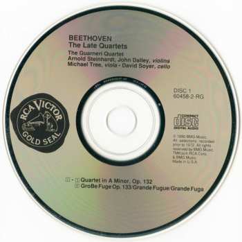 3CD Ludwig van Beethoven: The Late String Quartets Opp. 127, 130, 131, 132, 135