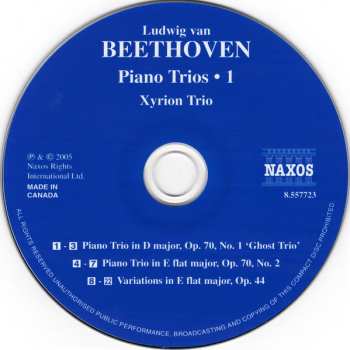 CD Ludwig van Beethoven: Piano Trios • 1
