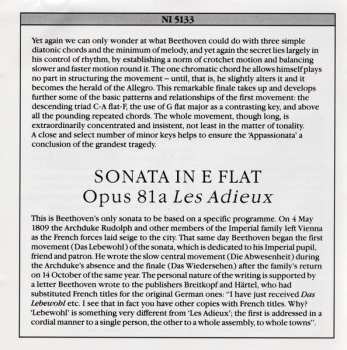 CD Ludwig van Beethoven: Sonatas Appassionata And Les Adieux / Eroica Variations