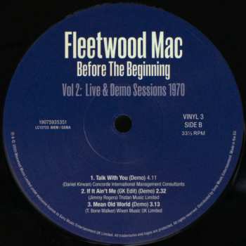 3LP Fleetwood Mac: Before The Beginning (Vol 2: Live & Demo Sessions 1970)