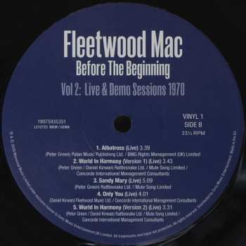 3LP Fleetwood Mac: Before The Beginning (Vol 2: Live & Demo Sessions 1970)