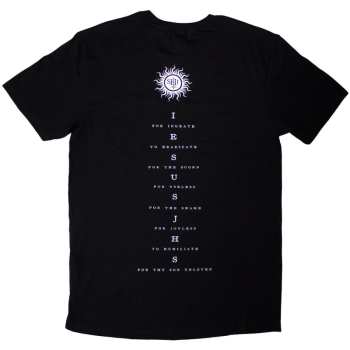 Merch Behemoth: Behemoth Unisex T-shirt: The Shit Ov God Vertical Logo Cover (black) (back Print) (small) S