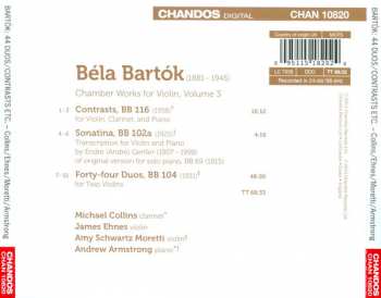 CD Béla Bartók: Chamber Works For Violin, Volume 3