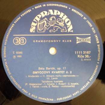 LP Béla Bartók: String Quartets Nos. 1 And 2