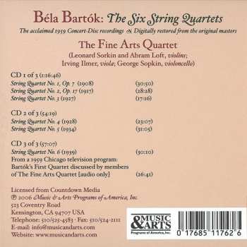 3CD/Dobozkészlet Béla Bartók: The Six String Quartets