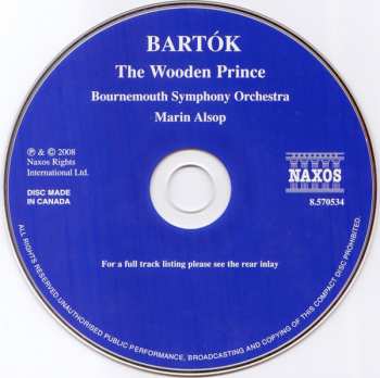 CD Béla Bartók: The Wooden Prince