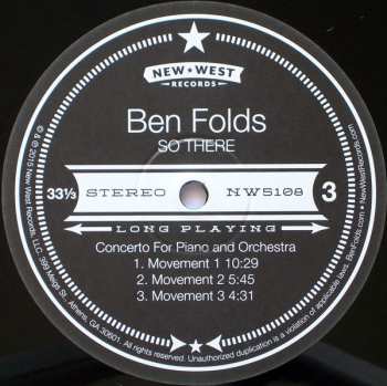 2LP Ben Folds: So There