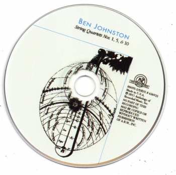 CD Ben Johnston: String Quartets Nos. 1,  5, & 10