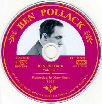 CD Ben Pollack: Volume 5 - Recorded In New York 1931