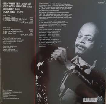 LP Ben Webster: My Man - Live at Montmartre 1973 