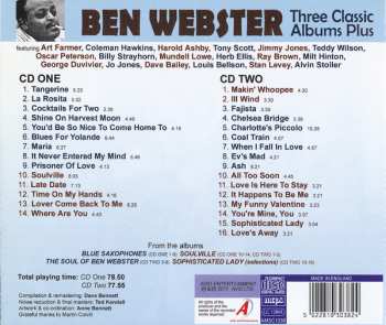2CD Ben Webster: Three Classic Albums Plus