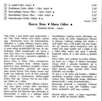 CD Bencze Ilona: Kabaré Bonbonniére