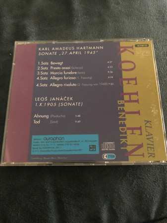 CD Karl Amadeus Hartmann: Hartmann: Sonate "27. April 1945" · Janáček 1.X.1905 (Sonate)