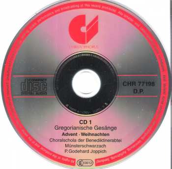 3CD Benediktinerabtei Münsterschwarzach: Gregorianische Gesänge / Advent - Weihnachten / Fastenzeit - Passion - Ostern / Pfingsten - Eucharistie - Maria