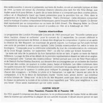 CD Gustav Holst: Cantata Misericordium / Deus In Adjutorium Meum / Chorale On An Old French Carol / Requiem Da Camera (Premier Recording) / Psalms 86 & 148