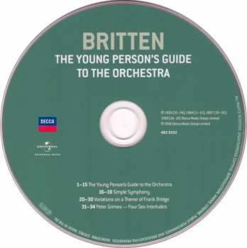 CD The London Symphony Orchestra: Four Sea Interludes - The Young Person's Guide To The Orchestra - Simple Symphony