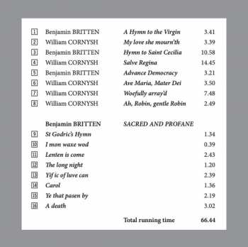 CD Benjamin Britten: Sacred And Profane