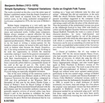 CD Benjamin Britten: Simple Symphony
