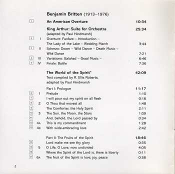 CD Benjamin Britten: The World Of The Spirit / King Arthur Suite / An American Overture