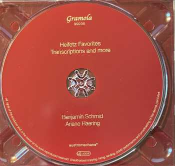 CD Benjamin Schmid: Heifetz Favorites: Transcriptions And More