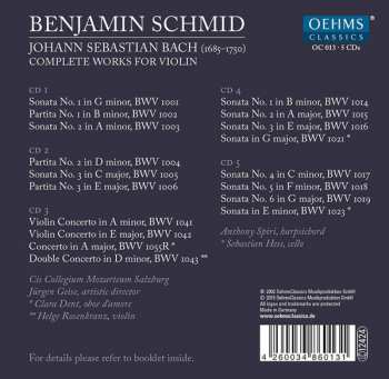 5CD Johann Sebastian Bach: Complete Works For Violin