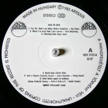 LP Benkó Dixieland Band: Face To Face