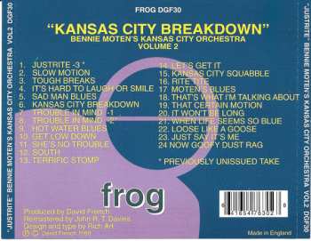 CD Bennie Moten's Kansas City Orchestra: "Kansas City Breakdown" -- The Victor Recordings, Volume 2