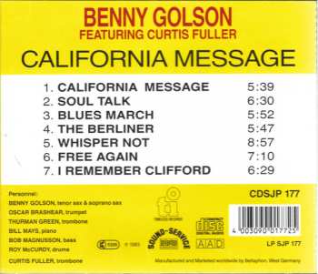 CD Benny Golson: California Message