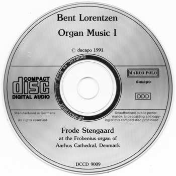 CD Bent Lorentzen: Organ Music I