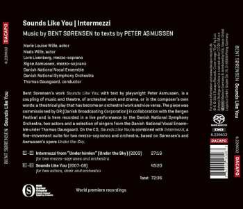 SACD Bent Sörensen:  Bent Sørensen: Sounds Like You | Intermezzi