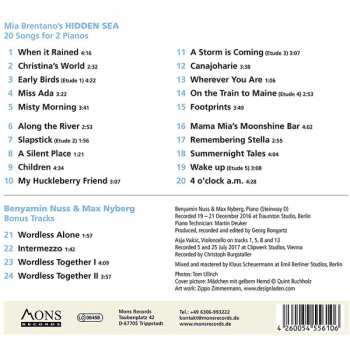 CD Benyamin Nuss: Mia Brentano's Hidden Sea (20 Songs For 2 Pianos)