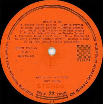 2LP Bergendy: Hétfő