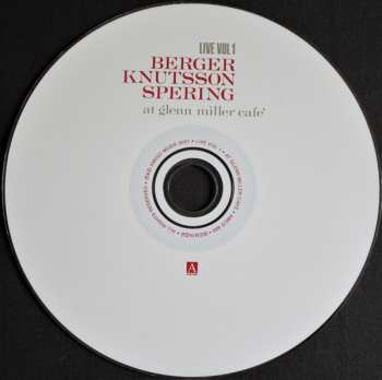 CD Berger Knutsson Spering: Live Vol 1 - At Glenn Miller Café