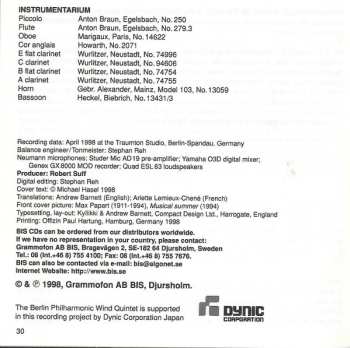 CD Berlin Philharmonic Wind Quintet: Summer Music