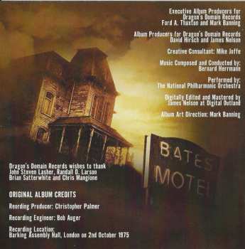 CD Bernard Herrmann: Psycho (Complete Music For Alfred Hitchcock's Classic Suspense Thriller) LTD