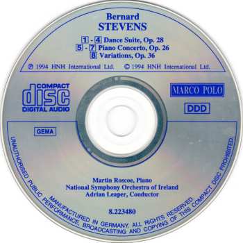 CD Adrian Leaper: Piano Concerto Op.26, Dance Suite Op.28, Variations Op.36