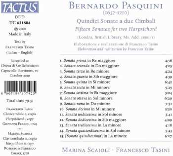 CD Francesco Tasini: Quindici Sonate A Due Cimbali