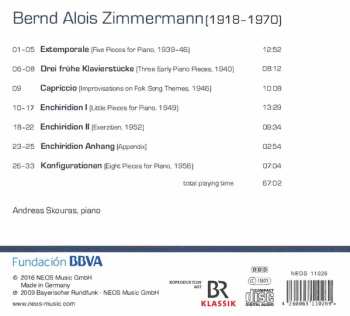 CD Bernd Alois Zimmermann: Complete Works For Piano Solo