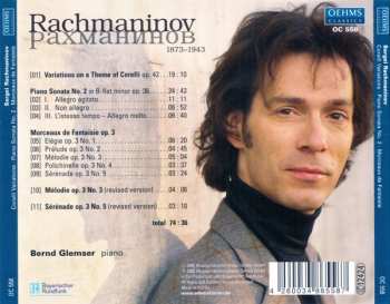 CD Sergei Vasilyevich Rachmaninoff: Corelli Variations • Piano Sonata No. 2 • Morceaux De Fantaisie