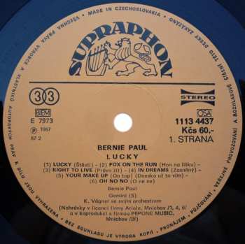 LP Bernie Paul: Lucky