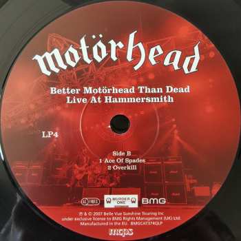 4LP Motörhead: Better Motörhead Than Dead - Live At Hammersmith